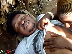 ebony chubby ladies enjoy bent over outdoor pussy licking and fucking