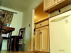 taboo housewife milf teases panty sniffing blowjob cum swallow huge tits legs stockings miniskirt facial mouthful