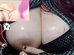i luv this huge bwc dildo stretchin my chubby milf tits n pussy