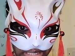 goth domme teases natural tits in heels to drain balls!