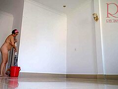 hey maid, cleaning naked sans panties in office turns you on?