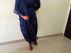 Stockinged Indian step-sis-in-law endures first painful doggy fuck from step-bro's hard dick with hindi romance