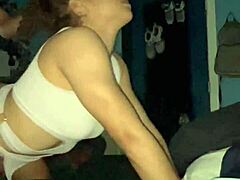 narrative babe with curly hair gets her pretty latina pussy stuffed missionary by long monster cock while sucking