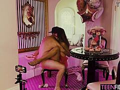 Old Man Chokes 19yo Kaia Martin's Throat Then Fills Fresh Pussy