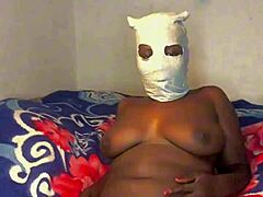 Ebony tease strips to total nakedness