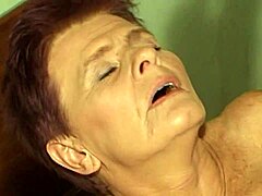 young guy licks hairy granny pussy before fucking her curvy body!