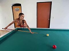 teaching my cute colombian latina friend billiards kristal bridge dani clark