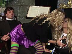 Curious what happens when church pastor unleashes milfs begging for facials?