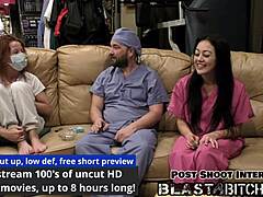 Blaire Celeste Nurses Two POV Blowjobs Before Cum Blast.