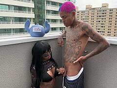Petite 18-Year-Old Brazilian Teen Gives Intimate Visit to Tattooed Young Prisoner