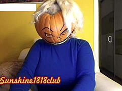 halloween big tits cosplay pumpkin cam pervs explode