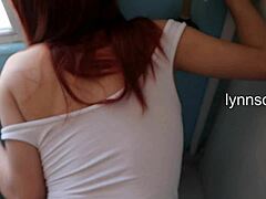 Sister-In-Law Spreads Petite Ass for POV Doggystyle in Bathroom While Wife's Away