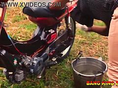 African Wife Queen Rides Ex-Boyfriend's Big Black Cock in Ghetto Hardcore