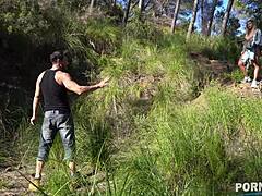 Outdoor Blonde Briana Banderas Fucks Lumberjack Gaping Pussy Cumshot GP1639