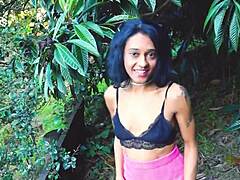 hey babe 😏 wyld yasmin strips juicy tits in backyard then flashes public garden! 🔥🌿