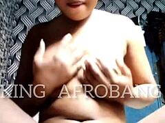 princess afrobang teases softcore black teen curves
