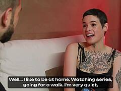 Saba Lapiedras' First Double Penetration, Bent Over For Rough Assfucking Cumshot!