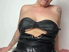 Milf mistress strapon pegs sub into cei humiliation bliss