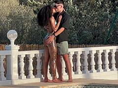 i fuck my black stepsister maria in pool she swallows every drop