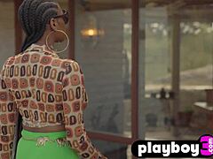 ebony teen nyla strips perfect big tits ass body posing naked