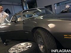 hot brunette jacky lawless bent over for deep double anal penetration?