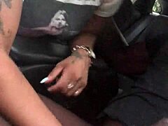 Ebony Slut Delivers Sloppy Public Car Blowjob With Deepthroat Gagging