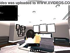 hey, pounding this horny gringa whore in roblox condo with my big dick