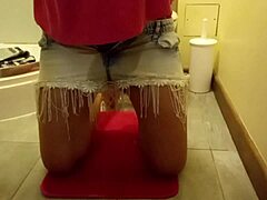 cute amateur wets panties fingering solo in bedroom