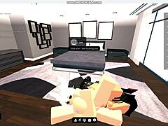 hey, pounding this horny gringa whore in roblox condo with my big dick