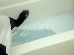 i'm slipping into sailor uniform and black pantyhose for a slippery lotion bath romp