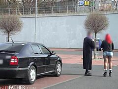 Gas Station Gloryhole Deviante Roughly Fucks Redhead Big Tits