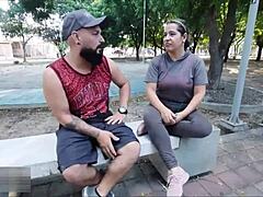 Colombian milf compaÑera bent over doggystyle creampie after park invite dirty talk