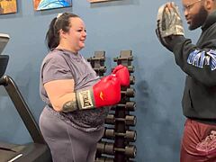 BBW Devours Fitness Instructor's Huge Cock Hungrily