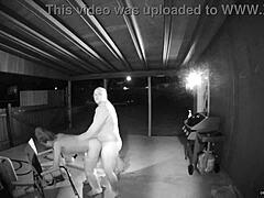 wife bent over outdoors deepthroats before public creampie mouthful