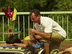 Two Rich Brunette Girls Massage Turns to Pussy Licking Orgasms!