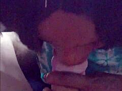 Hot Black Princess Slurps Skinny White Cock Like a Pro