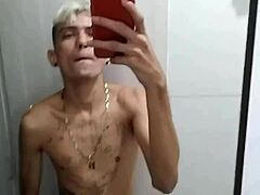 Jerking Off In Bathroom After Soccer Game Frenzy!