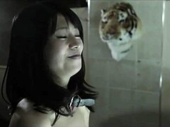 MAHJONG STRIPPER RIPS CLOTHES IN PRISON CELL J-MOVIE!