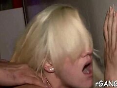 babes get gangbanged rough in hardcore group fuck cum fest