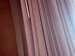 ebony amateur's sloppy deepthroat on monster cock lights up vegas