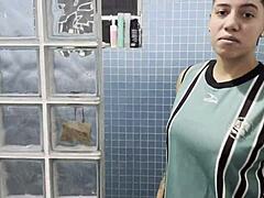 naked cristal ortega bathes her boyceta sensually