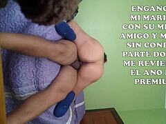 wife turns hubby into cuckold as best friend barebacks her ass raw