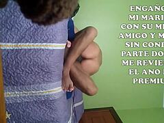 wife turns hubby into cuckold as best friend barebacks her ass raw