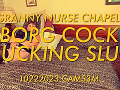 granny nurse chapel borg, wanna feel her slutty cock sucking skills?