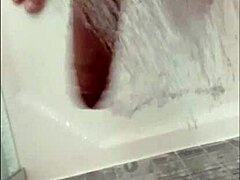 Muscular Blonde Bodybuilder Lathers His Thick Cock in Steamy Shower