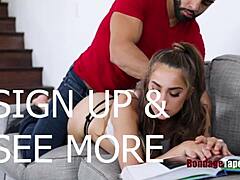 signed up as brunette teen sofie reyez's kinky submissive with choking and spanking