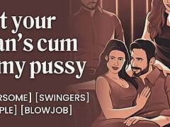 Wife Shares Creampie Orgy Kisses In Swinger Club