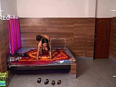 Sexy Indian college girl in uniform gets fucked doggystyle on webcam 😍🍑🔥