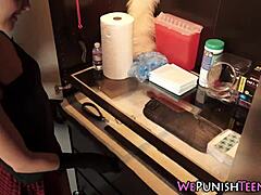 Fetish Teen Bound and Jizzed Hard on Her Pretty Face