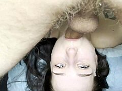 she gulps my cock balls deep craving every inch down her throat